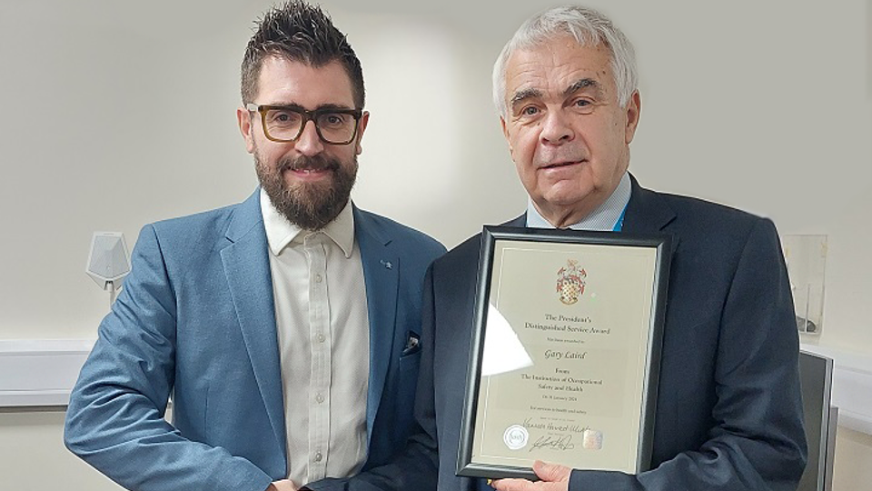 Dedicated fire safety expert receives IOSH gong