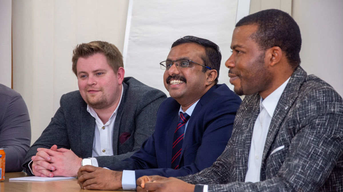 Council volunteers laughing