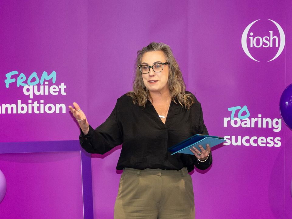 IOSH President Kelly Nicoll giving a presentation