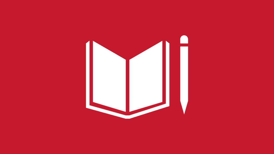 icon of an open book and pen