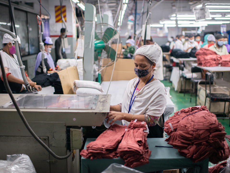 Women working in a garment factory in Bangladesh