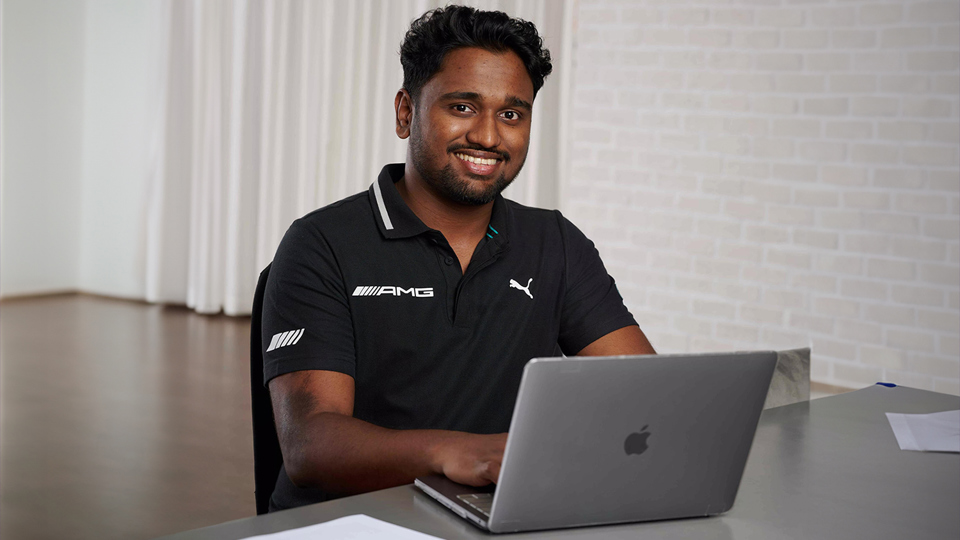 IOSH member at laptop