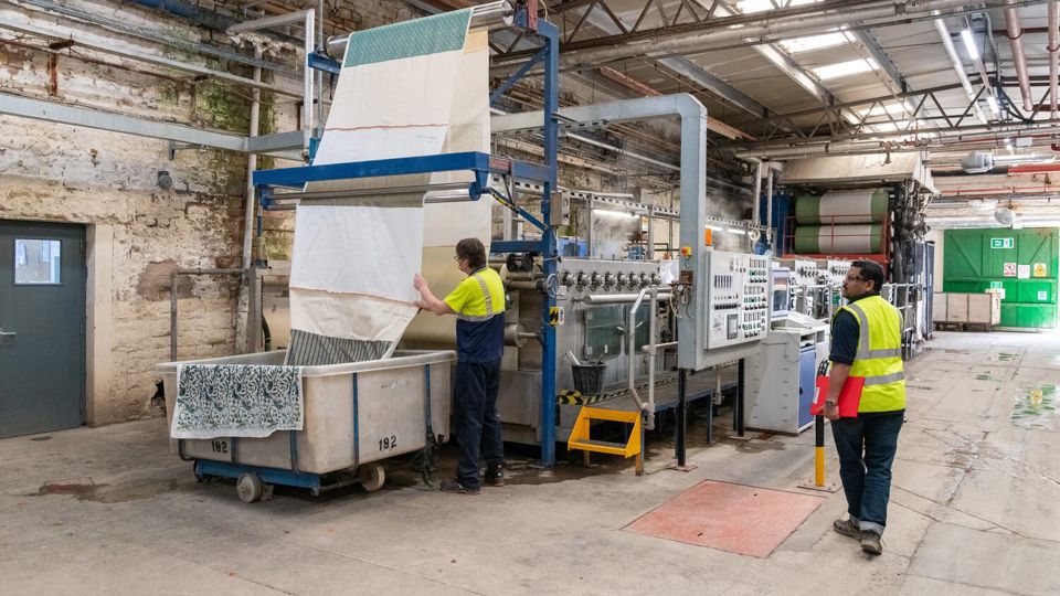 Fabric printing factory